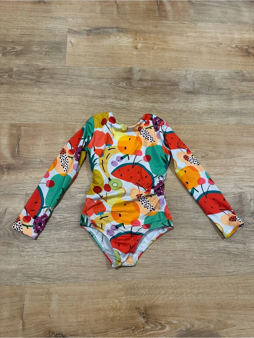 Pepita & Me Long-Sleeve Fruit Print Swimsuit size  6